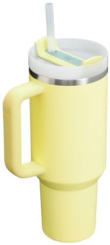 Stanley Quencher FlowState lid with three positions prevents spills during daily use.