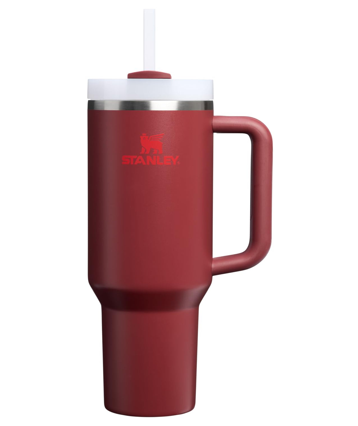 Stanley Quencher H2.0 with handle shown from the front for easy portability