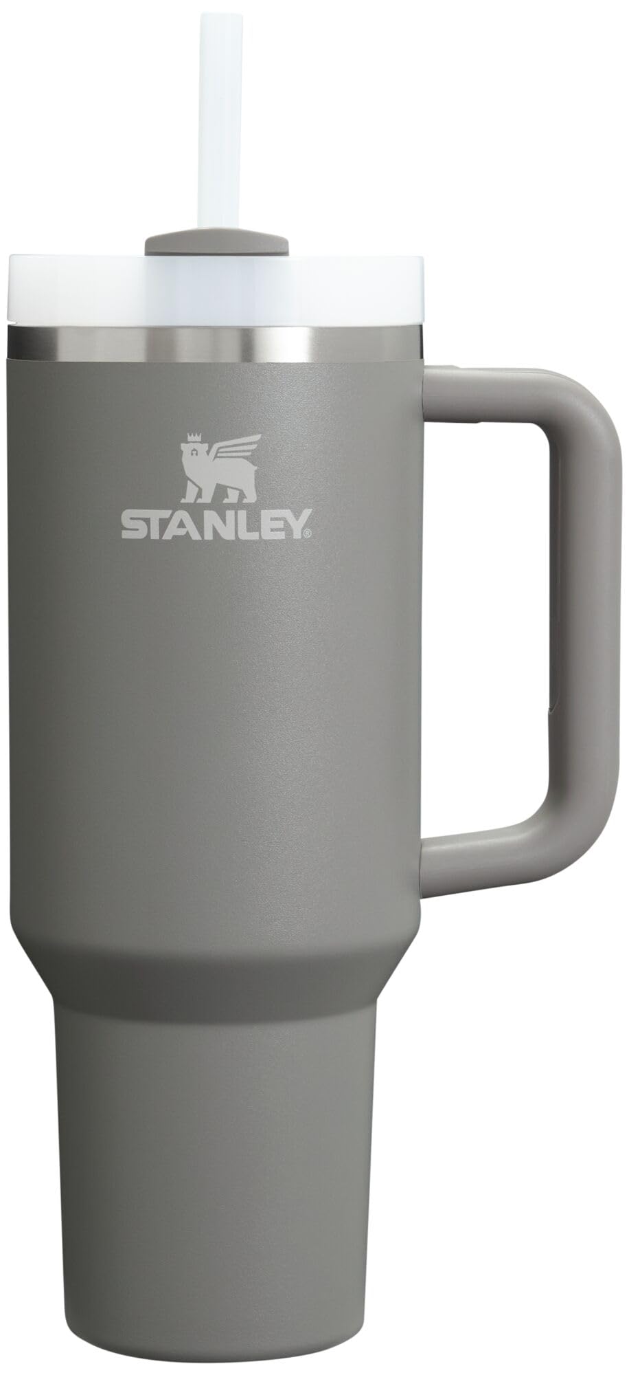 STANLEY Quencher H2.0 tumbler with handle and straw, front view for on-the-go hydration.