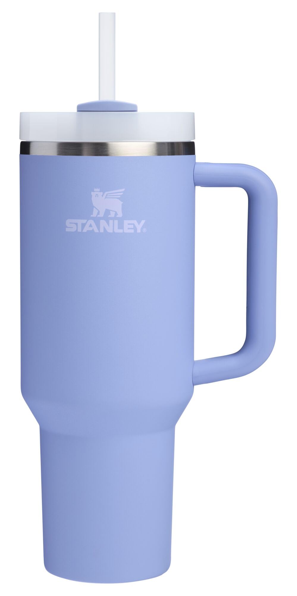 STANLEY Quencher H2.0 Hydrangea side view highlighting the ergonomic handle for on-the-go hydration