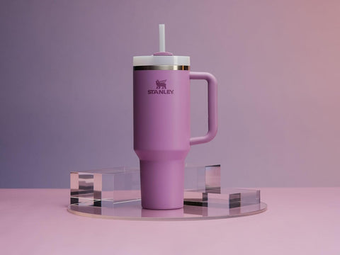 STANLEY Quencher H2.0 lilac color adds a stylish touch to gym bags and desks