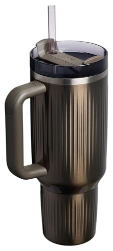 STANLEY Quencher H2.0 gunmetal finish offers durable, leak-resistant hydration anywhere.