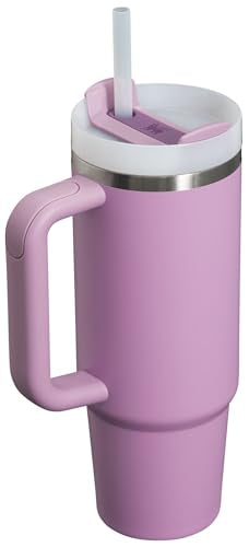 STANLEY Quencher H2.0 Lilac FlowState lid with three positions.