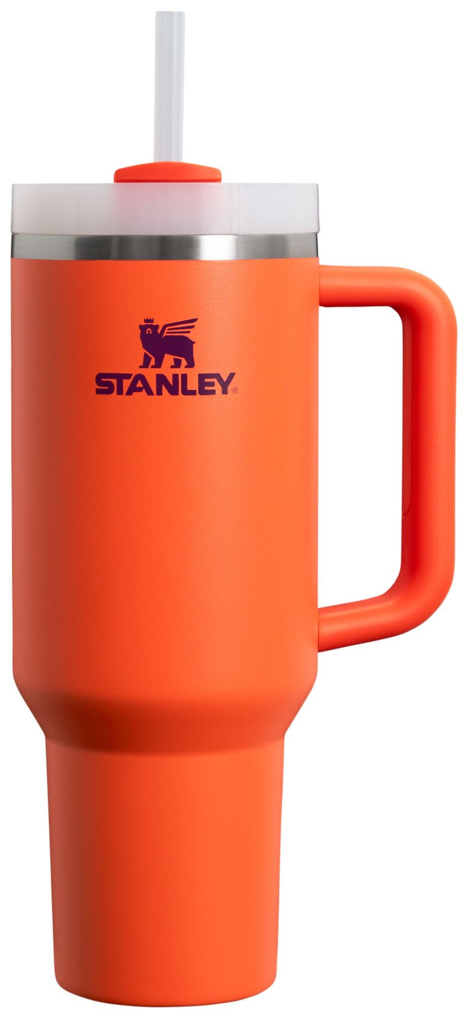 Stanley Quencher H2.0 front view in Tigerlily Plum for on-the-go hydration.