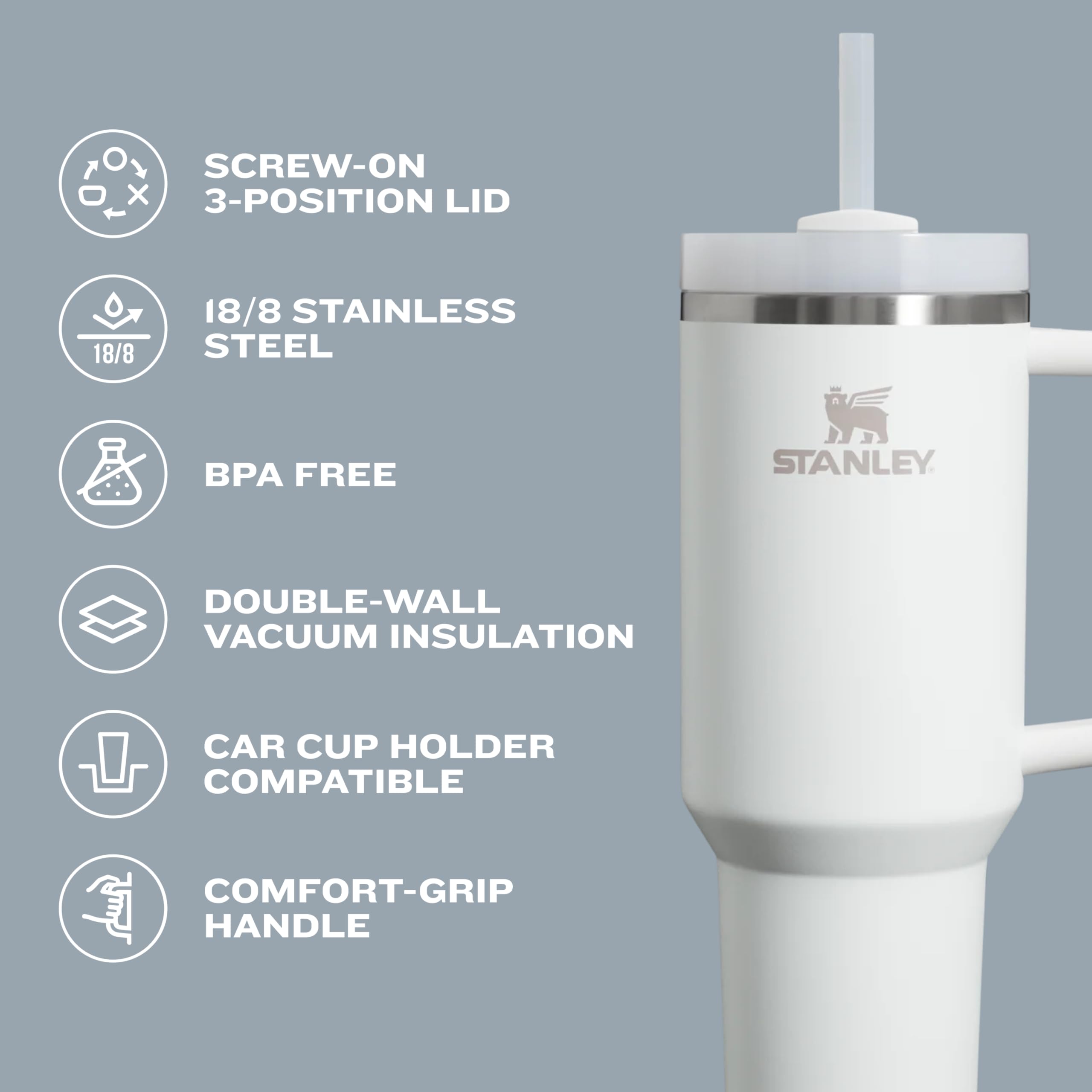 Stanley Quencher H2.0 Rose Quartz color adds style and eco-minded durability