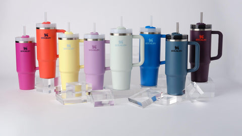 Stanley Quencher H2.0 uses recycled steel for sustainability.