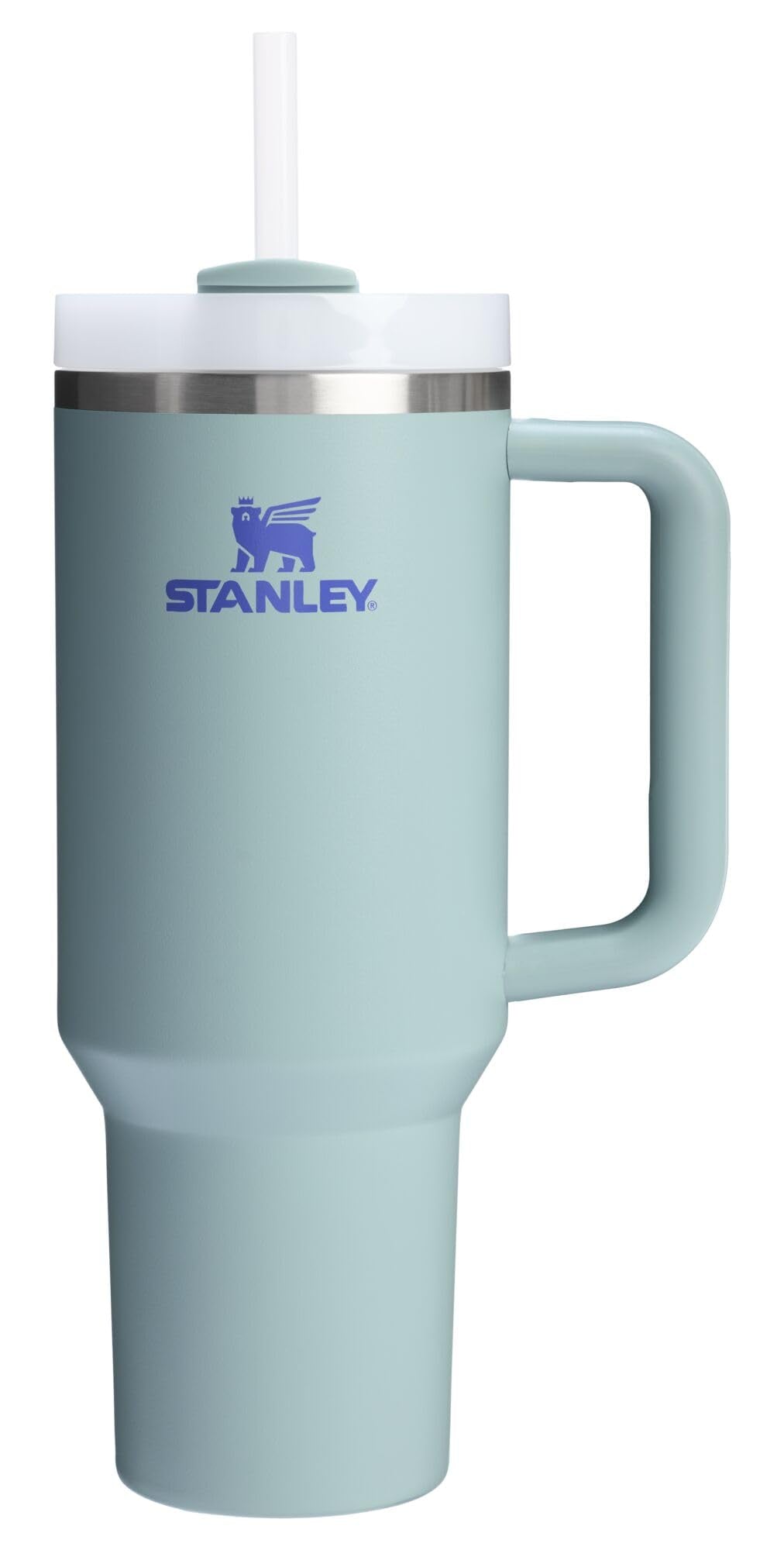 STANLEY Quencher H2.0 tumbler with handle in Blue Cactus keeps beverages cooler on the go.