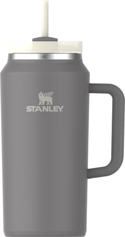 Stanley Quencher H2.0 tumbler with handle for easy transport.