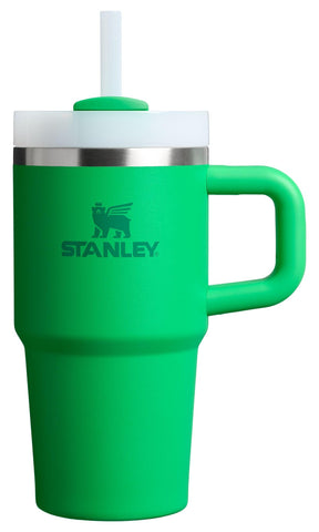 Stanley Quencher H2.0 Meadow tumbler with handle, front view, ideal for daily hydration.