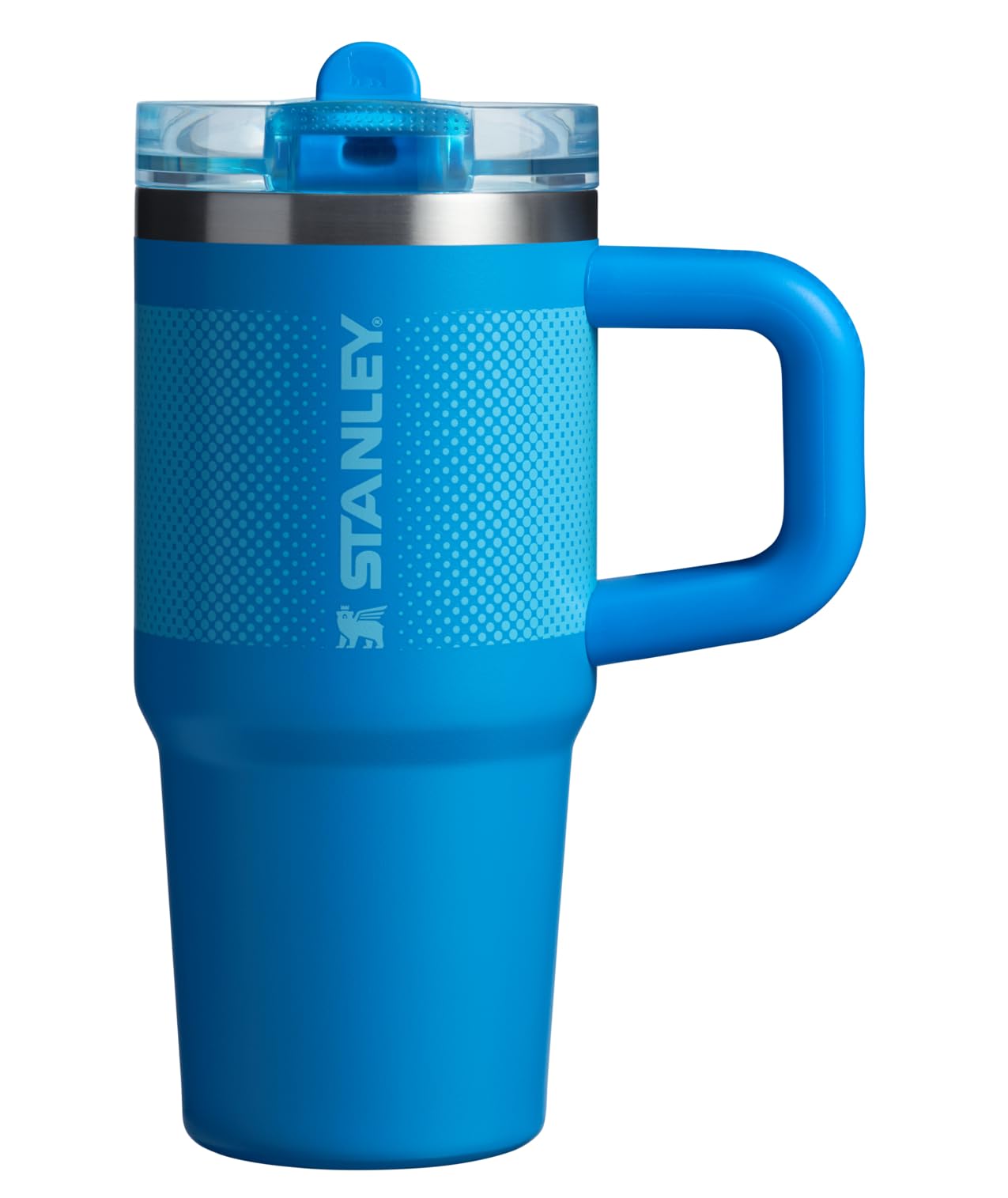 STANLEY Quencher ProTour Azure Fade bottle close-up, durable steel for cold drinks