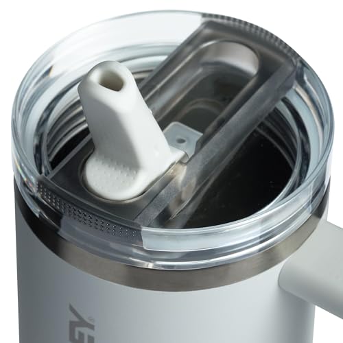 STANLEY Quencher ProTour built-in straw open demonstrates quick sip on the go