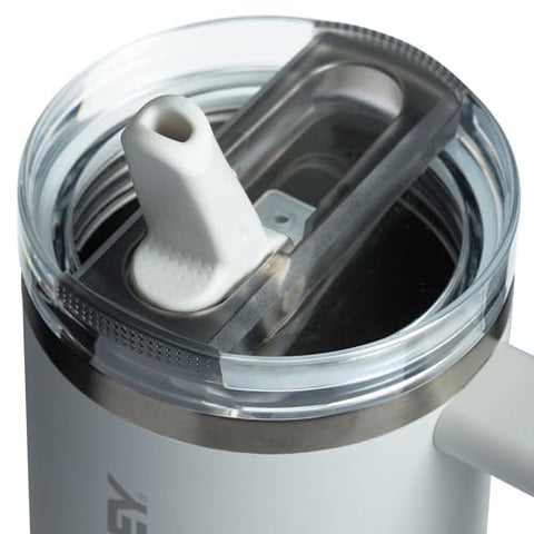 STANLEY Quencher ProTour built-in straw open demonstrates quick sip on the go