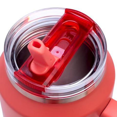 Close-up of ProTour flip lid demonstrating secure, leakproof design for travel.