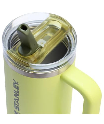 Stanley Quencher ProTour flip straw lid detail demonstrates leakproof sipping on the go.