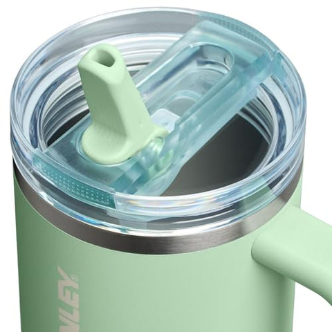 Stanley Quencher ProTour flip straw lid open for easy on-the-go sipping.