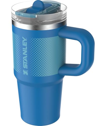 STANLEY Quencher ProTour Flip Straw Lid in action, quick sip and spill-free hydration
