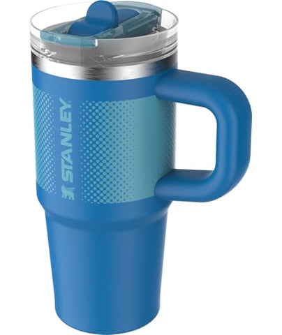 STANLEY Quencher ProTour Flip Straw Lid in action, quick sip and spill-free hydration