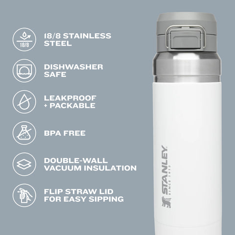 Durable 18/8 stainless steel with BPA-free materials for safe sipping