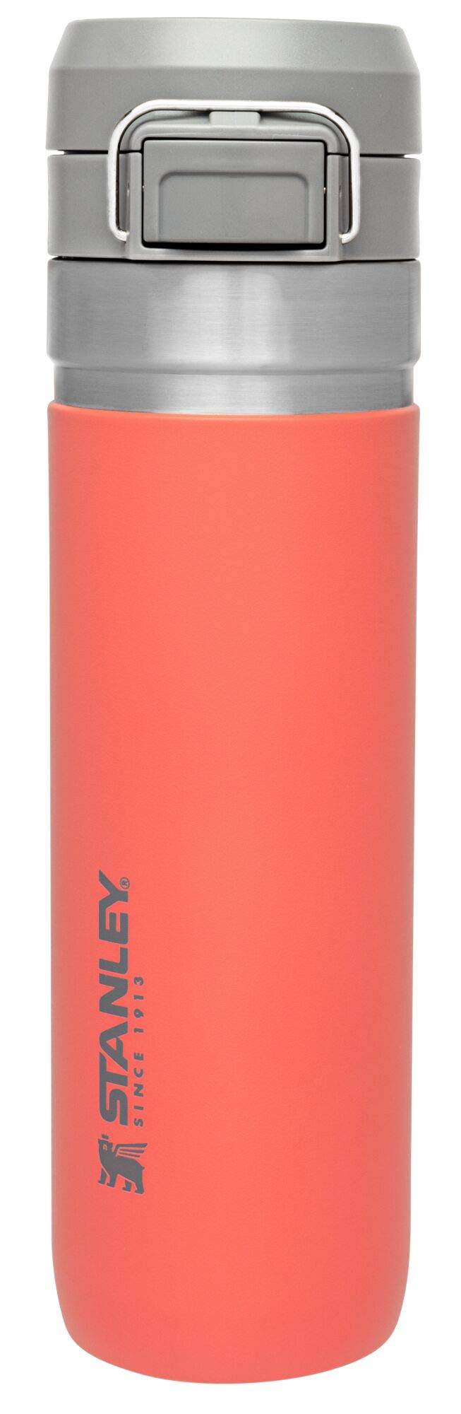 Stanley Quick Flip GO bottle with push-button lid for easy one-handed use during workouts