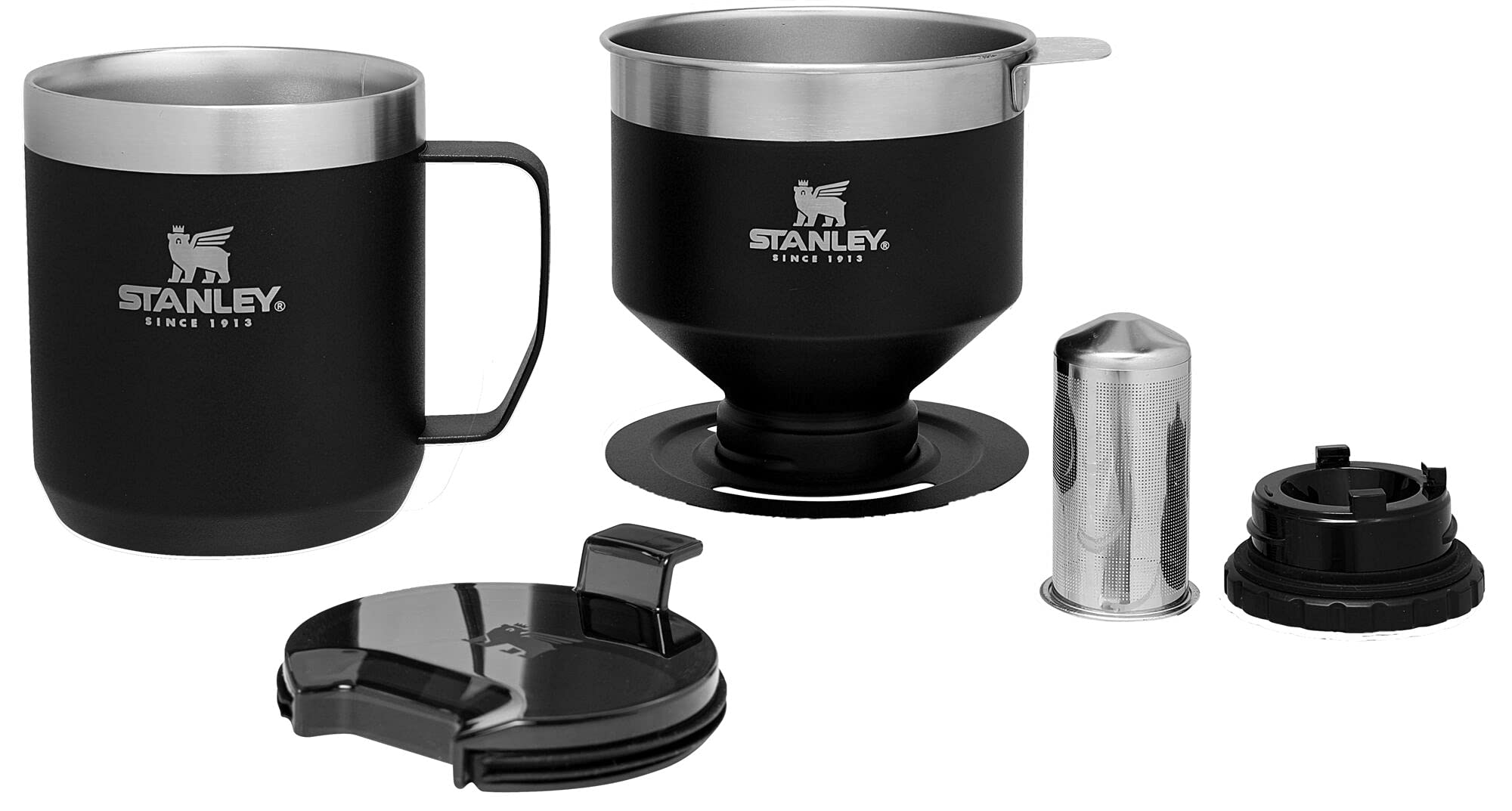 STANLEY stainless-steel filter preserves oils for a fuller flavor.