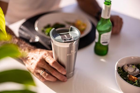 STANLEY Stay-Chill pint wide-mouth opening for easy filling and cleaning.