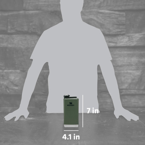 Stanley travel set with four stainless steel shot glasses in a durable case.