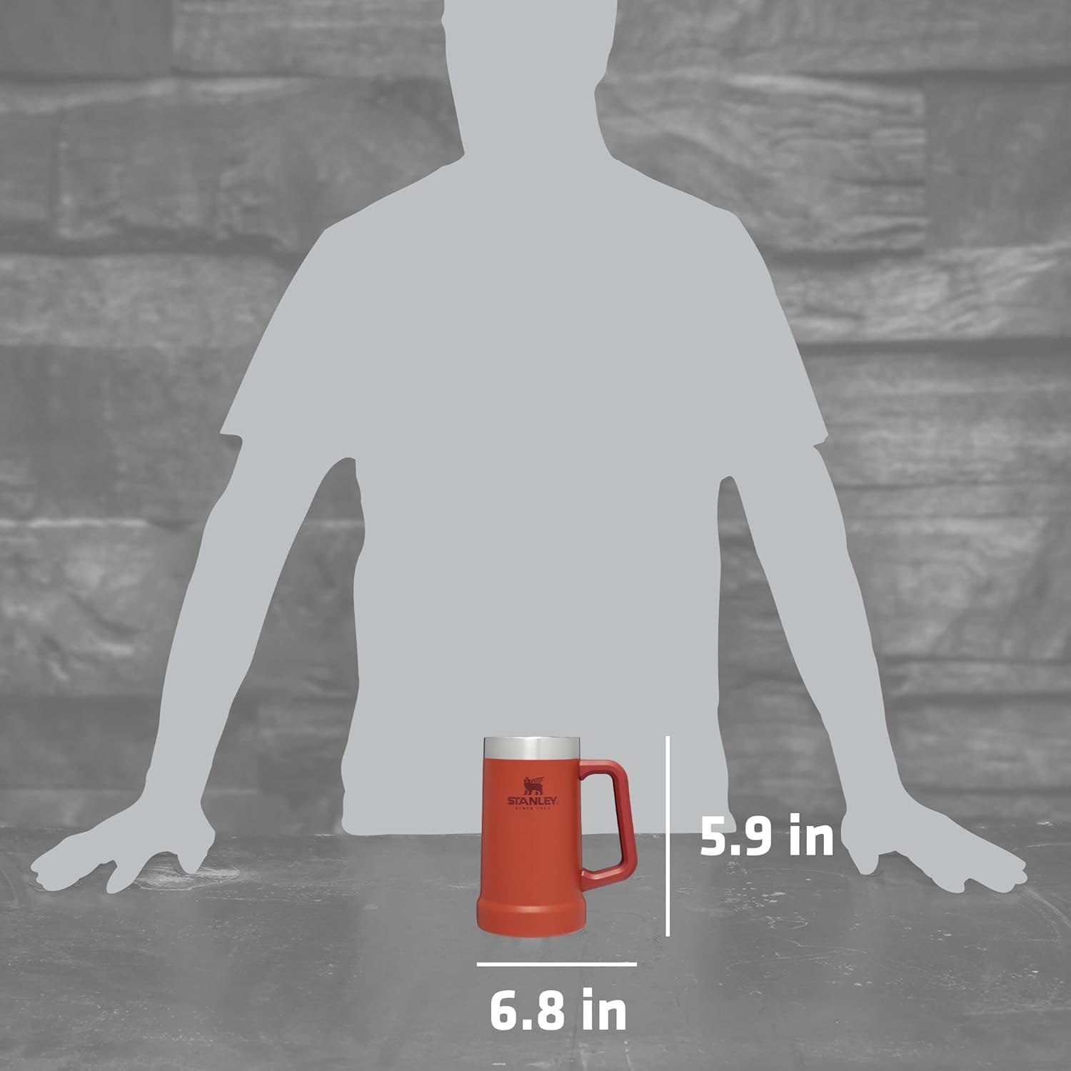 STANLEY vacuum-insulated double-wall design preserves cold drinks longer outdoors.
