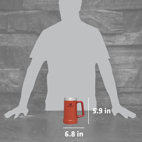 STANLEY vacuum-insulated double-wall design preserves cold drinks longer outdoors.