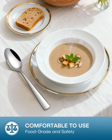 Stapava 20pc silverware set teaspoons for precise, comfortable sipping.