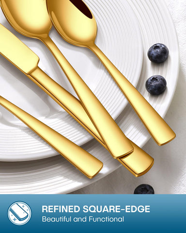 Stapava 40pc gold silverware gift-ready packaging for weddings or housewarmings