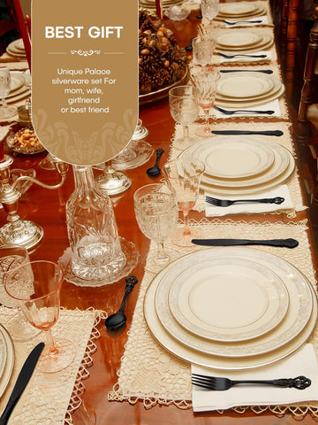 Stapava black baroque design handle adds regal touch to meals