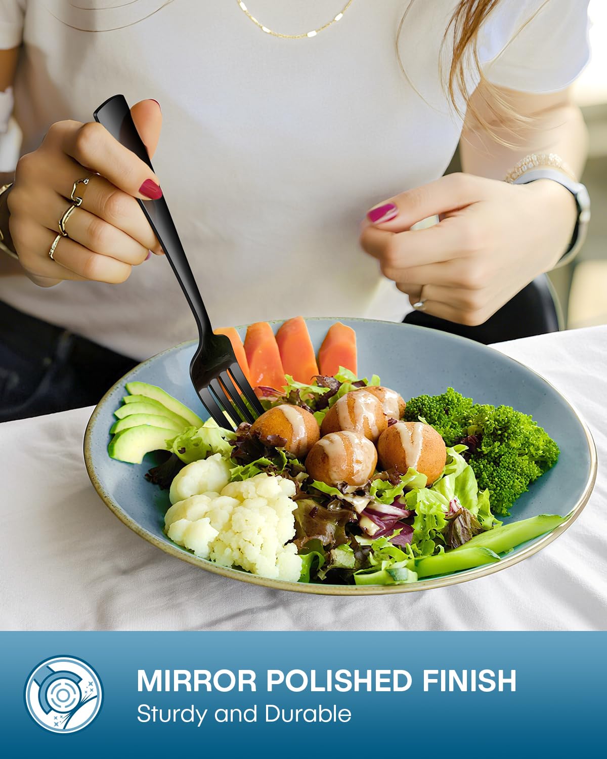 Stapava dishwasher-safe silverware for quick cleanup after busy dinners.