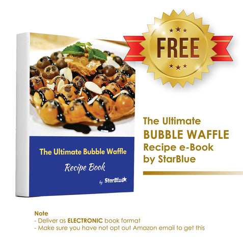 StarBlue non-stick coating plate allows easy waffle release and cleaning.