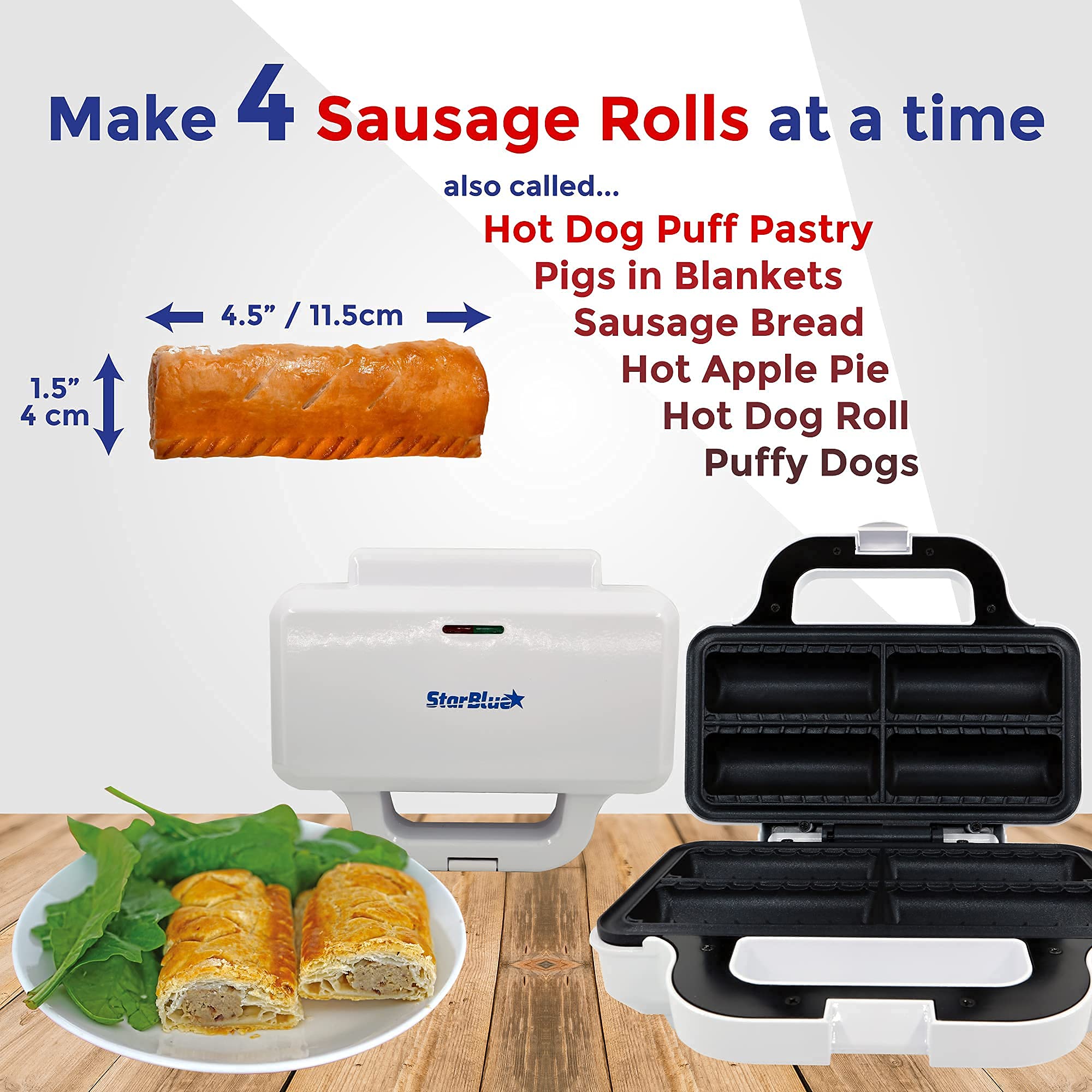 StarBlue Sausage Roll Maker compact design fits small kitchens.