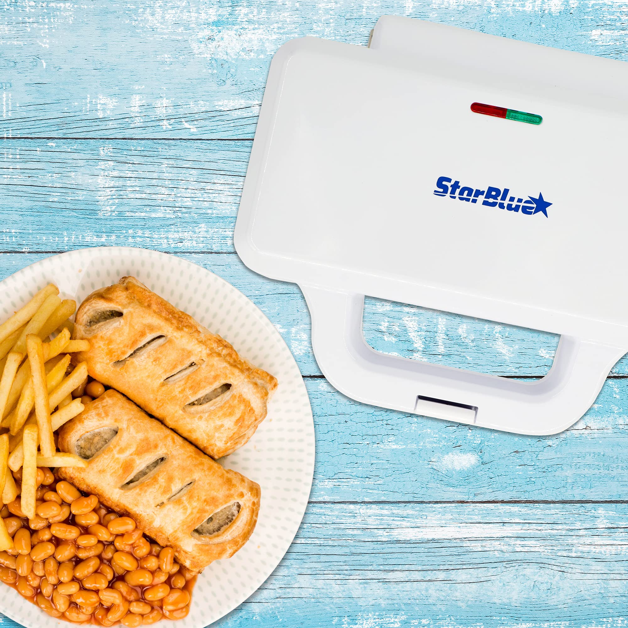 StarBlue Sausage Roll Maker four-roll display supports quick breakfasts.