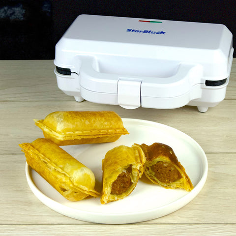 StarBlue Sausage Roll Maker safety features with insulated handle.