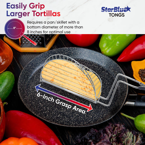 StarBlue Taco Shell Tongs provide even, crispy shells for restaurant-quality results.