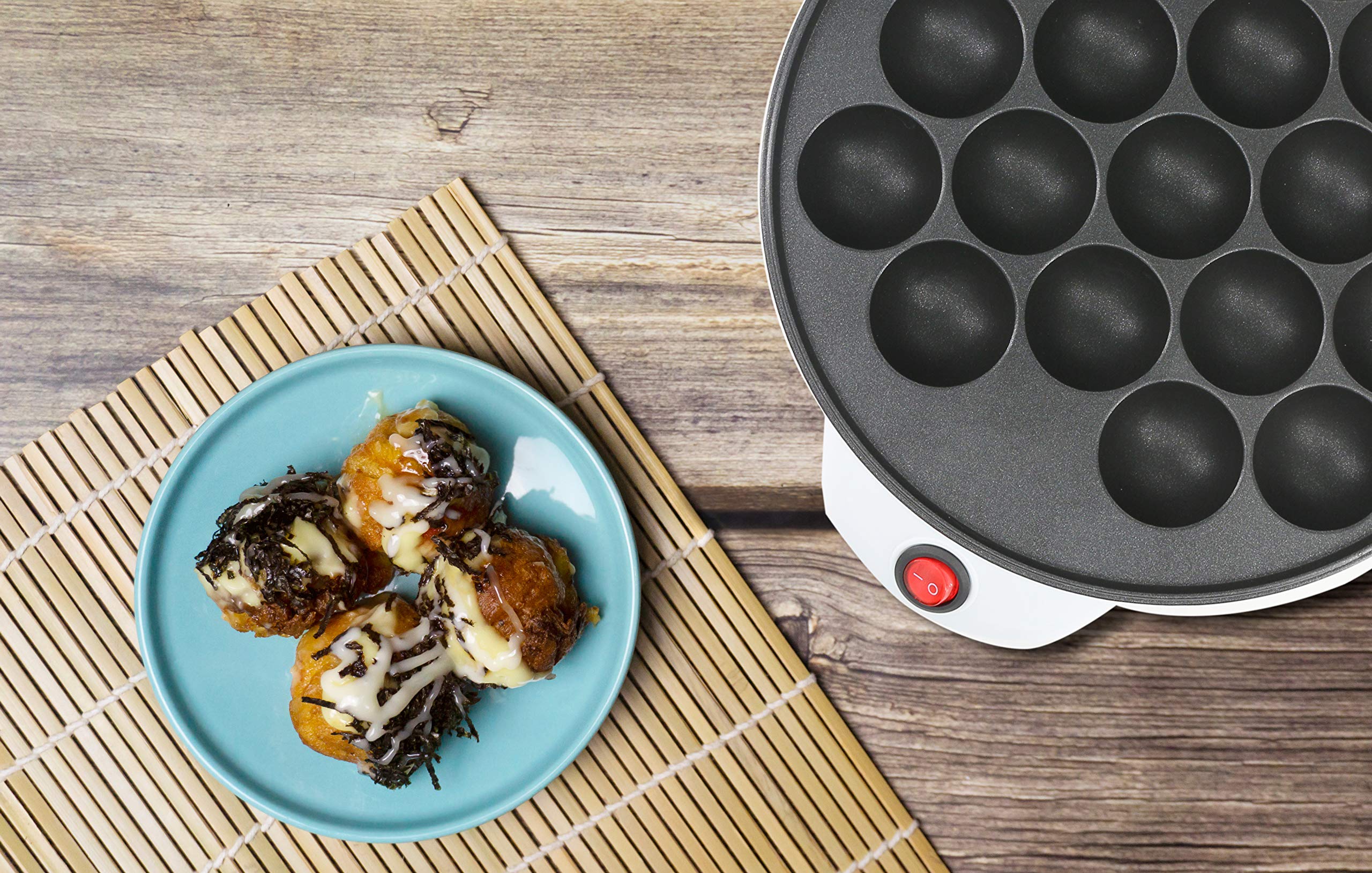 StarBlue Takoyaki Maker durable aluminum HDPE body resists heat and bending.