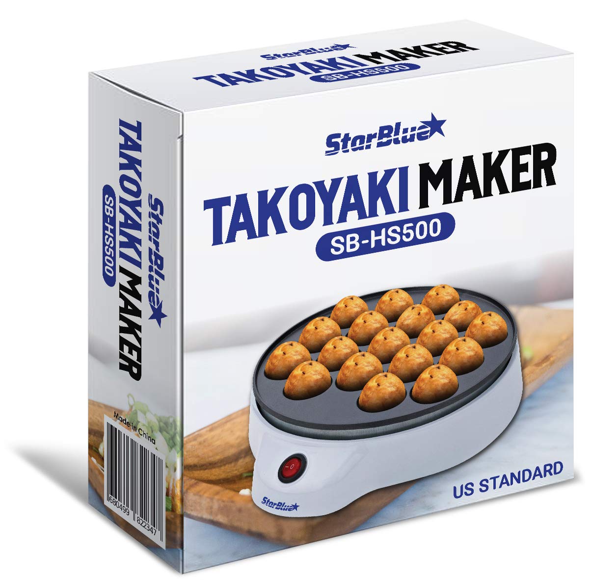 StarBlue Takoyaki Maker ready-to-serve rounds for gatherings.