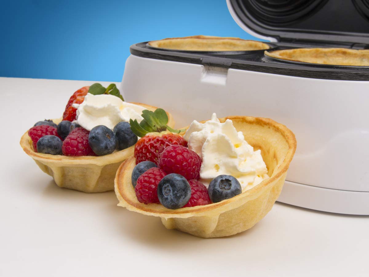 StarBlue waffles rising from 4-inch thick bowls