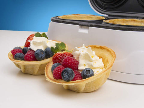 StarBlue waffles rising from 4-inch thick bowls