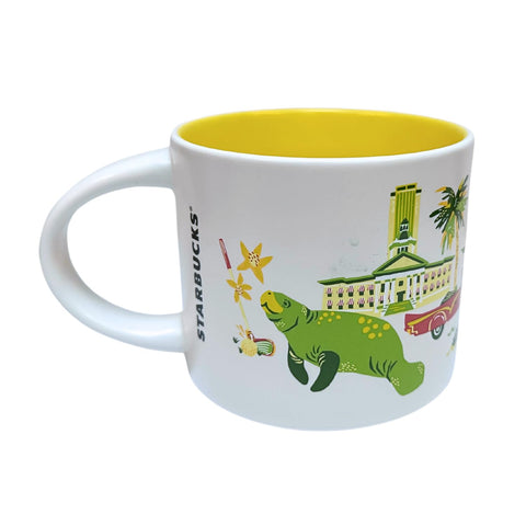 Starbucks Discovery Florida mug close-up of ergonomic handle for comfortable sipping.