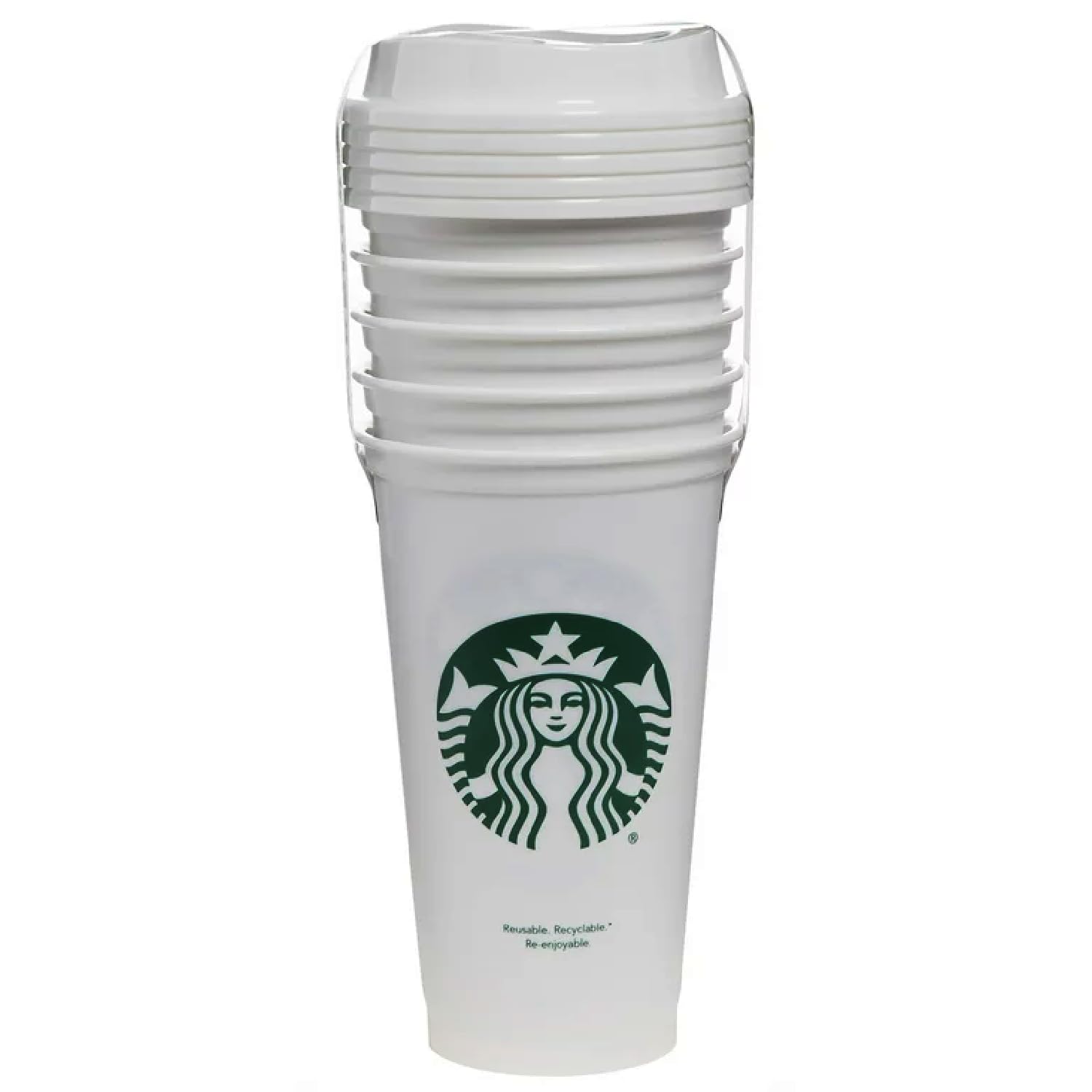 Starbucks reusable cup with lid showing secure spill resistant seal for busy mornings