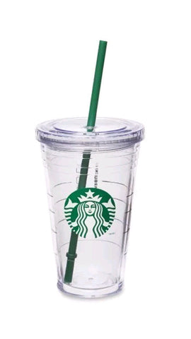 Starbucks two-pack includes reusable lids and green straws for on-the-go sipping
