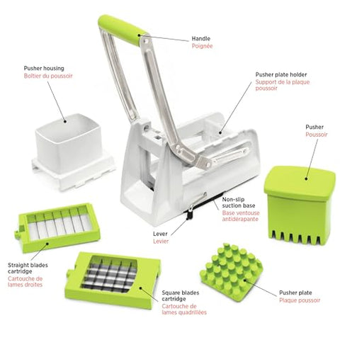 Starfrit Pro Fry Cutter & Cuber makes easy clean-up thanks to detachable components.