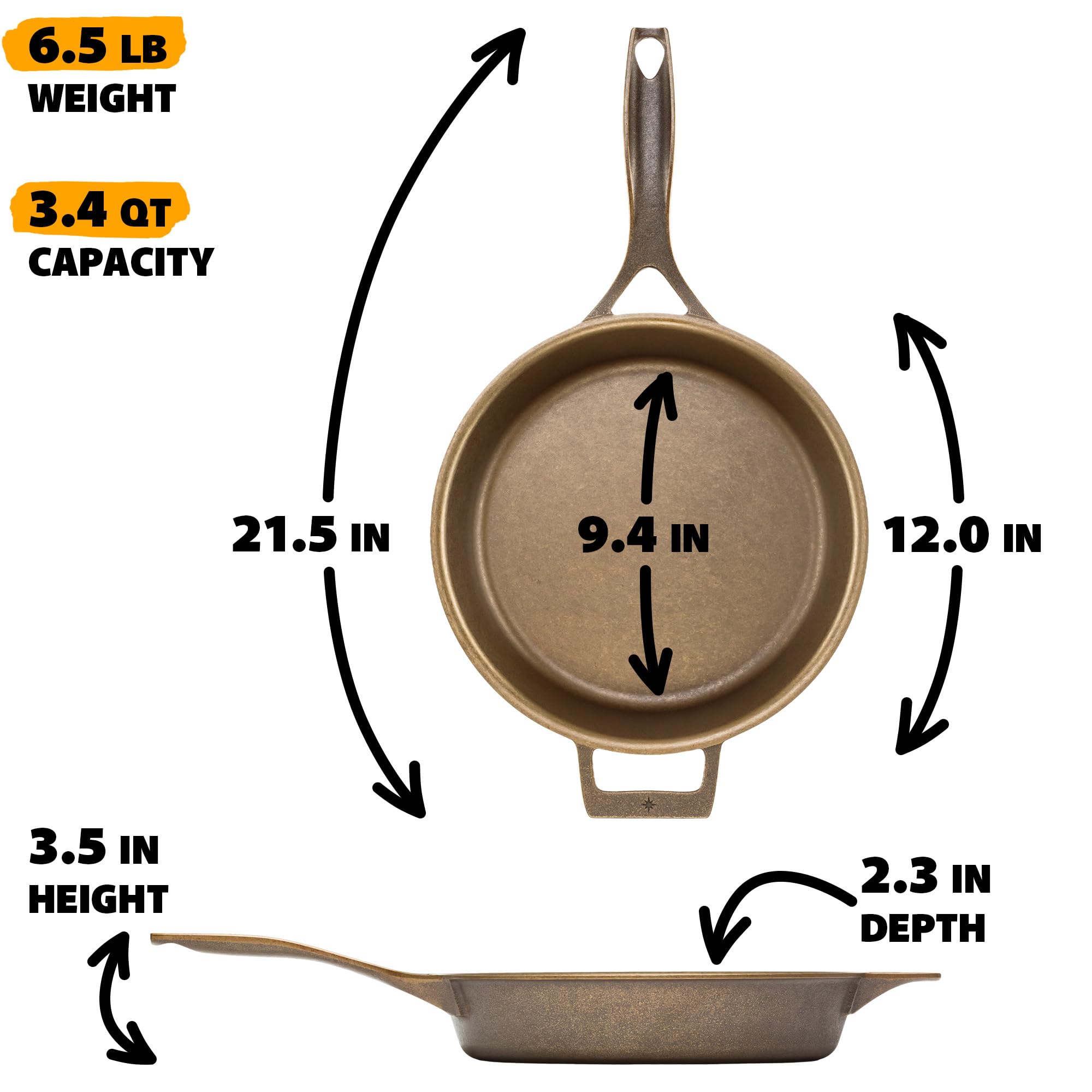 Stargazer handcrafted cast iron emphasizing lasting durability in the kitchen.