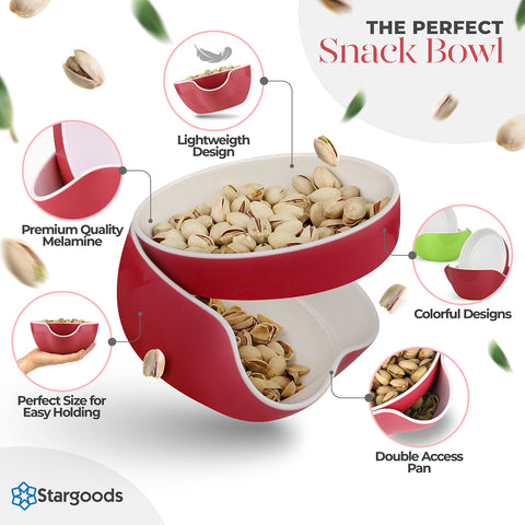 Stargoods Pistachio Bowl double-dish structure saves space during gatherings.