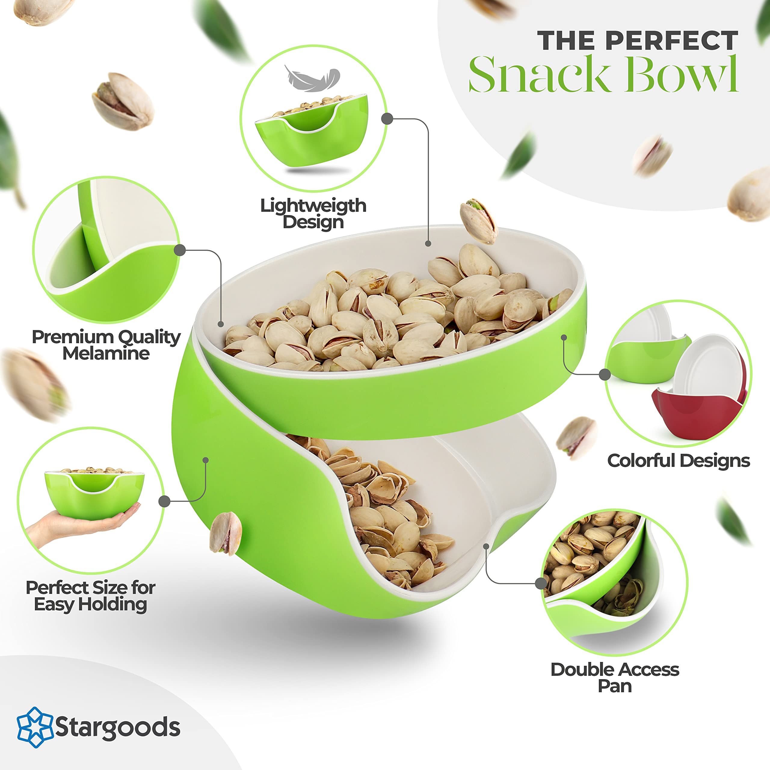 Stargoods Pistachio Bowl dual dish design for versatile servings