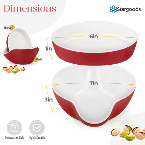 Stargoods Pistachio Bowl snack-varieties for nuts, fruits, and candies at parties.