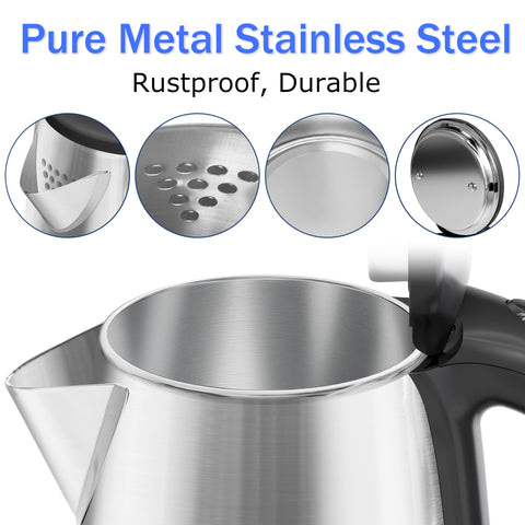 Stariver 2.5L kettle compact base saves counter space